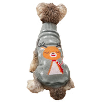 Christmas Reindeer Pet Sweater Knitted Snowflake Jacquard for Small Dogs & Cats