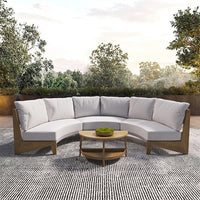 Outdoor Rattan Sofa Set for Patio, Garden, Resort, Hotel - Teak Woven Wicker Furniture