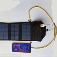 10W Foldable Solar Panel Charger with Dual USB and DC 12V Output