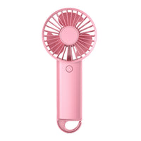 Portable USB Rechargeable Mini Fan with Hanging Buckle and Desktop Stand