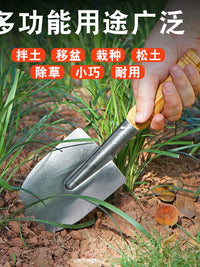 Stainless Steel Garden Trowel with Wooden or Steel Handle for Digging, Weeding, and Fishing