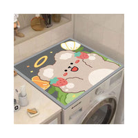 Cartoon Diatomaceous Earth Appliance Mat for Washing Machine, Microwave, Refrigerator - Absorbent & Dustproof