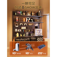 MingTian Perforated Pegboard Standing Shelf Unit for Desk Organization and Display, No-Drill Gaming Setup Storage