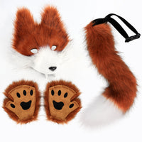 Realistic Wolf Mask and Tail Set for Halloween & Cosplay Parties