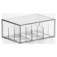Clear Trading Card Storage Box with Dividers, Large Capacity Dustproof Plastic Game Card Organizer for Kids