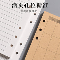 A6 Loose Leaf Planner Refills for Daily, Weekly, and Accounting Notebooks, 120gsm Paper