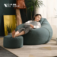 Lazy Sofa Bean Bag Chair with Footrest, EPP Filling, Washable Cover, Single Person Lounger for Balcony Bedroom