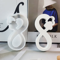 Ribbon Heart Ornament Silicone Mold for DIY Desktop Decor