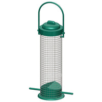 Outdoor Hanging Bird Feeder Set - Automatic Metal Seed Dispenser for Wild Birds