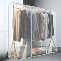 Garment Dust Cover for Clothes Rack, Transparent Moisture-proof Wardrobe Organizer for Home and Dormitory