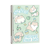 Cute Cartoon B5 Loose-Leaf Notebook with Removable Grid Pages for Students