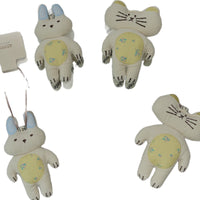 Cute Cat and Rabbit Plush Doll Keychain Backpack Charm
