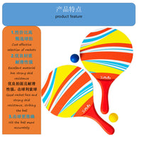 Outdoor Beach Paddle Ball Set Wooden Rackets for Family Fun Sports