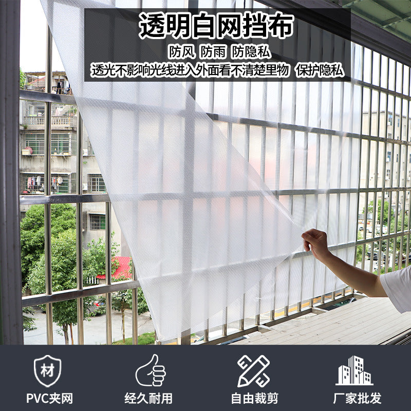 Transparent PVC Rainproof Windproof Partition Curtain for Home Windows