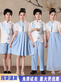 Children's Chinese Style Chorus Performance Costume for Students