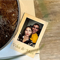 Mini Wooden Laser Engraved Photo Frame for Desktop Display