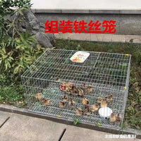 Large Foldable Wire Mesh Pet Cage for Rabbits, Chickens, Geese, Pigeons - Home Breeding and Transport Cage