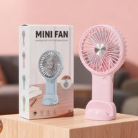 2026 Creative Handheld Mini Fan with Desktop Stand and Carabiner Clip, Portable USB Rechargeable for Outdoor Travel