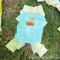 Pet Cooling Four-Legged Jumpsuit for Dogs and Cats, Ice Silk Mesh Sun Protection Apparel