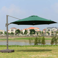 Outdoor Patio Umbrella with Marble Base, Aluminum Alloy Pole, Double-Tiered Canopy for Garden, Villa, Hotel