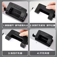 Two-Hole Punch for Loose-Leaf Binders and Notebooks