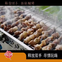Portable Automatic Rotating BBQ Grill for Outdoor Camping and Picnics