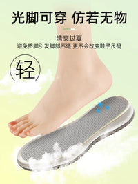 Ultra-Thin Sweat-Absorbent Deodorizing Breathable Insoles for Men, 1mm Light & Soft Non-Slip for Sports & Barefoot Summer Wear
