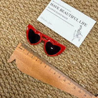 8cm Wide Heart-Shaped Doll Sunglasses for 24cm Dolls and Pets
