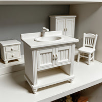 Miniature Dollhouse European Style Bathroom Cabinet Model
