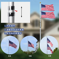 Heavy-Duty Telescopic Aluminum Alloy Flagpole for Outdoor and Garden Use