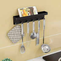 No-Drill Wall Mounted Key Holder with Storage Shelf for Entryway and Bathroom