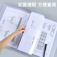 Translucent A3/8K Horizontal/Vertical 4-Hole Ring Binder for Art and Document Storage