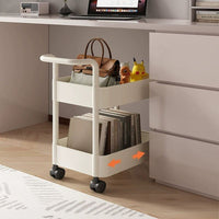 Under-Desk Rolling Storage Cart with Wheels, Multi-layer Organizer for Office, Snacks, Books, and Bags