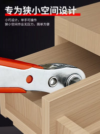Reversible Ratchet Screwdriver Set with Magnetic Bit Holder and Angled Head