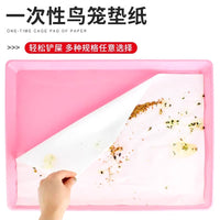 Disposable Bird Cage Liners for Parrot Droppings Tray, Thick Non-Woven Pet Waste Pads