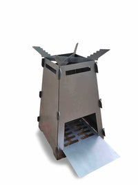 Portable Rocket Stove for Outdoor Camping, Fishing, and Travel - Lightweight Collapsible Wood Burning Stove