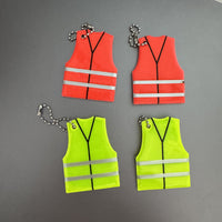 Reflective Vest Keychain Pendant for Safety and Visibility