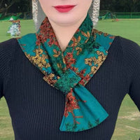 Fashionable Velvet Neck Warmer Scarf with Pocket - Windproof & Cold Protection