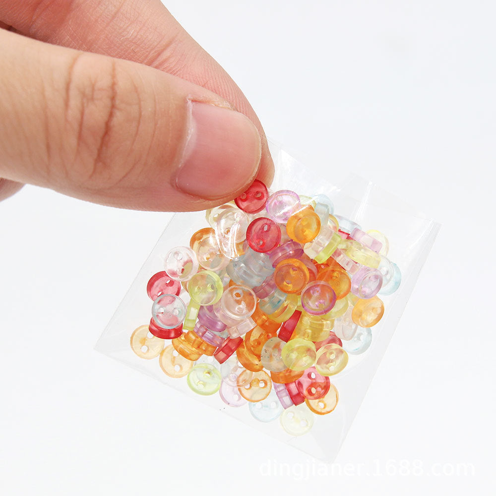 5mm Transparent Resin Pig Nose Buckle for BJD Doll Clothes and Crafts