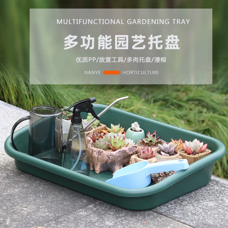 Multifunctional Gardening Potting Tray with Soil Mixing Basin and Scoop