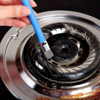 Gas Stove Cleaning Brush with Steel Bristles for Kitchen Cooktop and Crevices