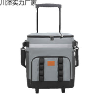 Portable Rolling Cooler Bag with Wheels, Large Capacity Insulated Picnic Bag for Outdoor Travel