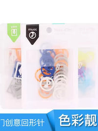 Cute Cartoon Shaped Paper Clips, 24-Pack Plastic Bookmark Clips for Office and School