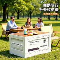 Foldable Camping Storage Box with Lid, Multi-functional Large Capacity Organizer for Toys, Car, and Outdoor Use