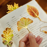 Creative Leaf Metal Bookmark, Elegant Floral Plant Design, Reading Marker Gift for Students and Friends
