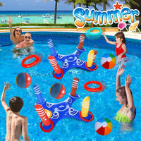 Independence Day Cross Ring Toss Game Set for Pool Parties & Family Fun