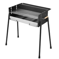 Portable Charcoal Grill for Home Outdoor BBQ, Smokeless Barbecue Oven with Storage Bag, Foldable Stainless Steel Grill for Patio Camping