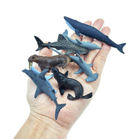 Ocean Animal Figurines Set with Carrying Bucket - Realistic Mini Sea Creatures for Kids