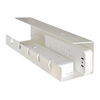 Wall-Mounted Power Strip Holder and Cable Organizer for Desk and Under-Desk Cable Management, No-Drill Installation