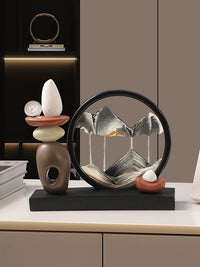 Hourglass Sand Art Decor for Living Room TV Cabinet Wine Cabinet Entrance Luxury High-End Office Decoration